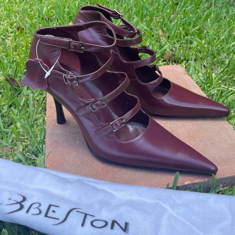 Beston: Strands Heels (Burgundy)